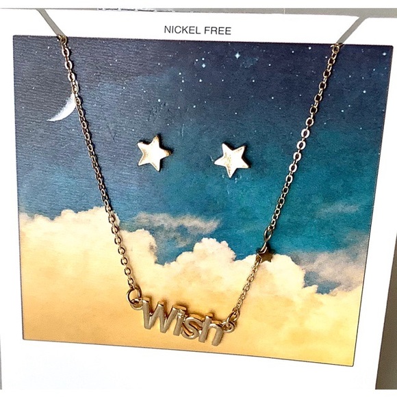 “Wish” necklace and earrings set—free with bundle! - Picture 2 of 2